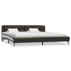 vidaXL sengestel 140x200 cm kunstlæder grå
