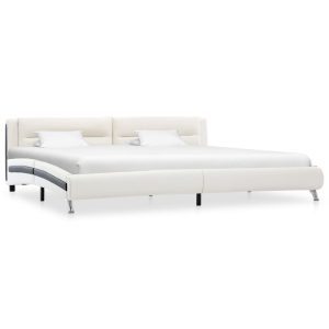 vidaXL sengestel 140x200 cm kunstlæder hvid