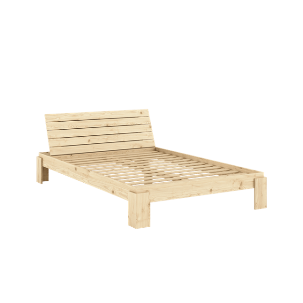 Karup Design Layers Sengestel Med Sengegavl 140x200 Klarlakeret Fyrretræ