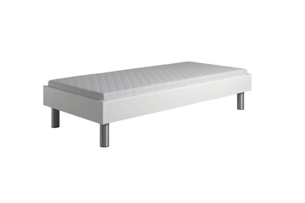 Kaagaard 380 sengeramme - Hvid - 140x200 cm. med stålben
