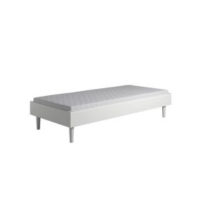 Kaagaard 380 sengeramme - Hvid - 140x200 cm. med træben