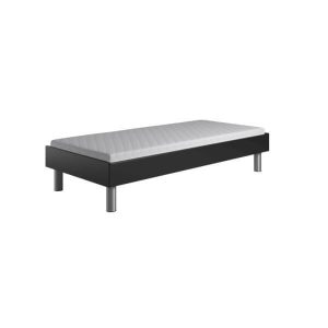 Kaagaard 380 sengeramme - Sort - 140x200 cm. med stålben