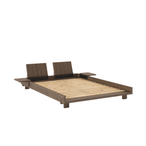 Karup Design Social Sengestel Med 2 stk. Rygstøtte & Sidebord 140x200 Carob Brown