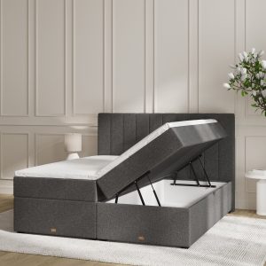 SÖVNN Ronja Boxseng Med Opbevaring - 140x200 - Grå