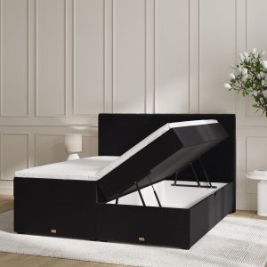 SÖVNN Ronja Boxseng Med Opbevaring - 140x200 - Sort
