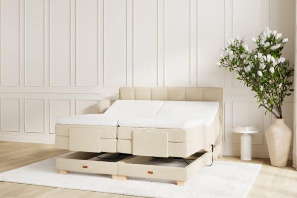 SÖVNN Osva Elevationsseng - 140x200 - Lys beige