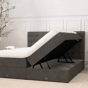 SÖVNN Nova Boxseng Med Opbevaring - 140x200 - Grå