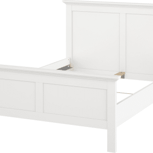 Sengeramme/sengestel 140x200 cm Vesterholm Nora - hvid spånplade, uden lamelbund