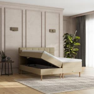 SÖVNN Zara Boxseng Med Opbevaring - 140x200 - Sand