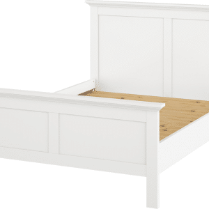 Sengeramme Vesterholm Nora 140x200 cm, hvid spånplade, med lamelbund